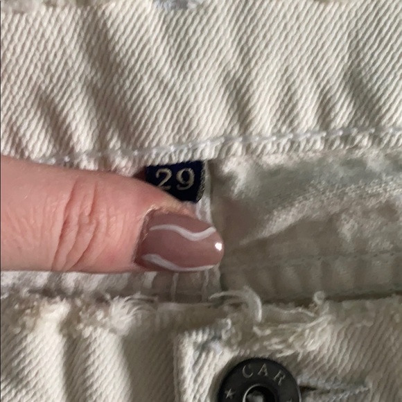 LF Distressed White Boyfriend Jeans Sz 29 - Picture 7 of 7